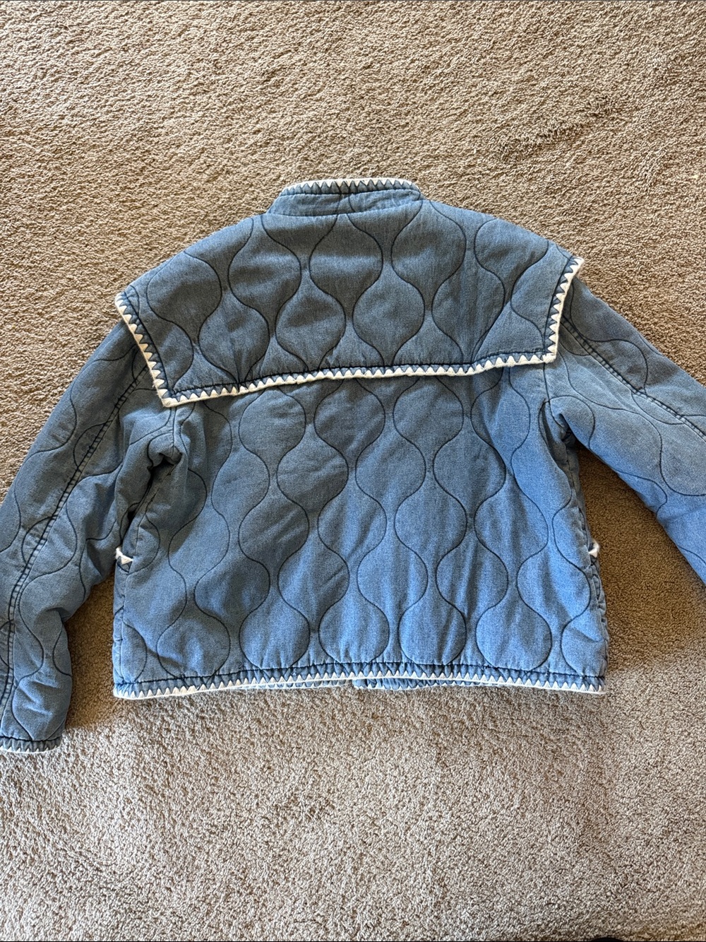 Avec Les Filles Quilted Denim Embroidered Jacket - Picture 6 of 6